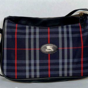 BURBERRY Plaid Jacquard Shoulder Bag